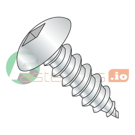 Newport Fasteners Sheet Metal Screw, #6 x 1/2 in, Zinc Plated Steel Truss Head Square Drive, 5000 PK 143623